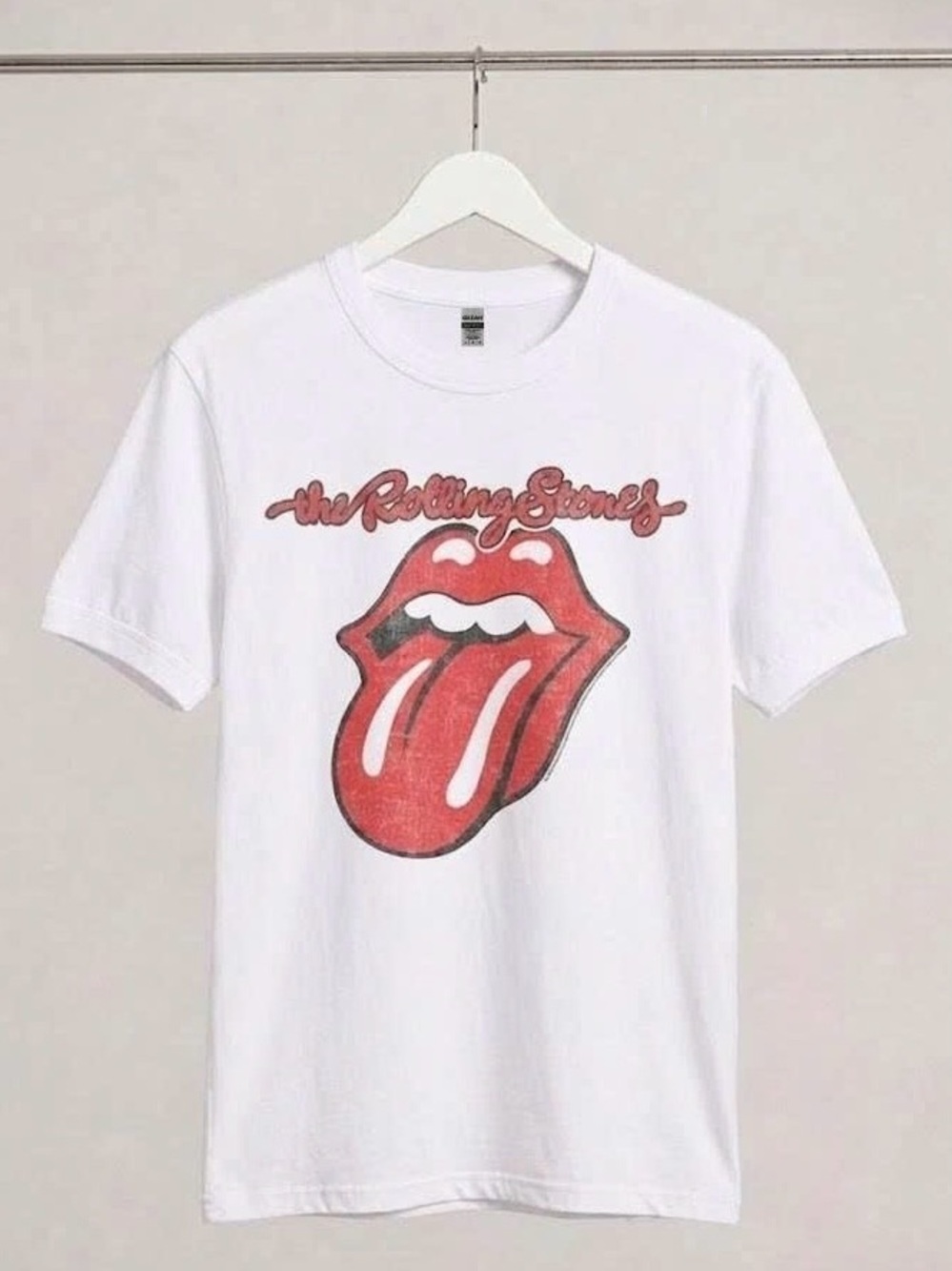 The Rolling Stones Distressed Tongue Rock Band T-Shirt Graphic Tee | Reprint